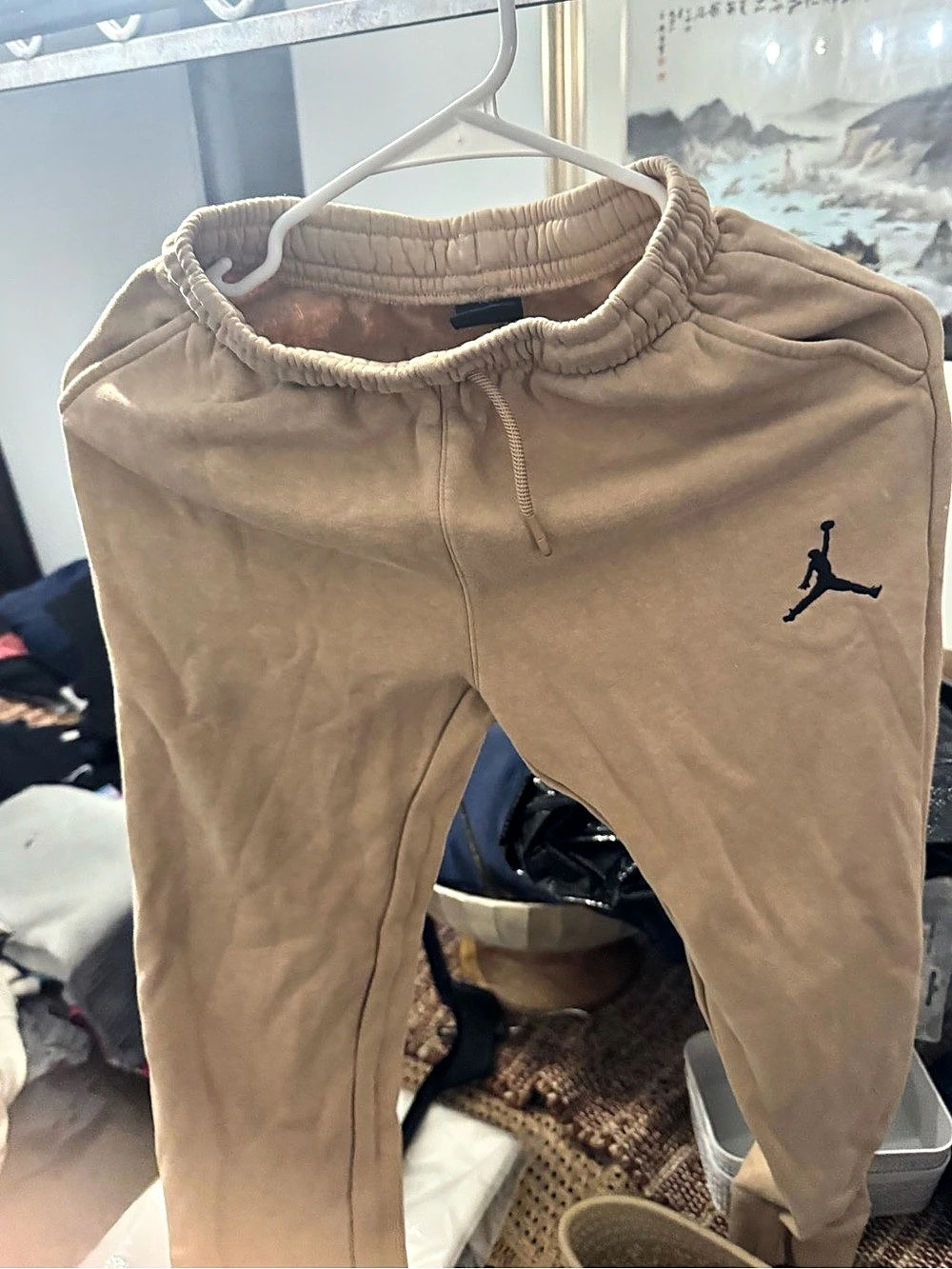 Jordan Kids Fleece Jogger Sweatpants Jogger Pants in Brown Size Medium